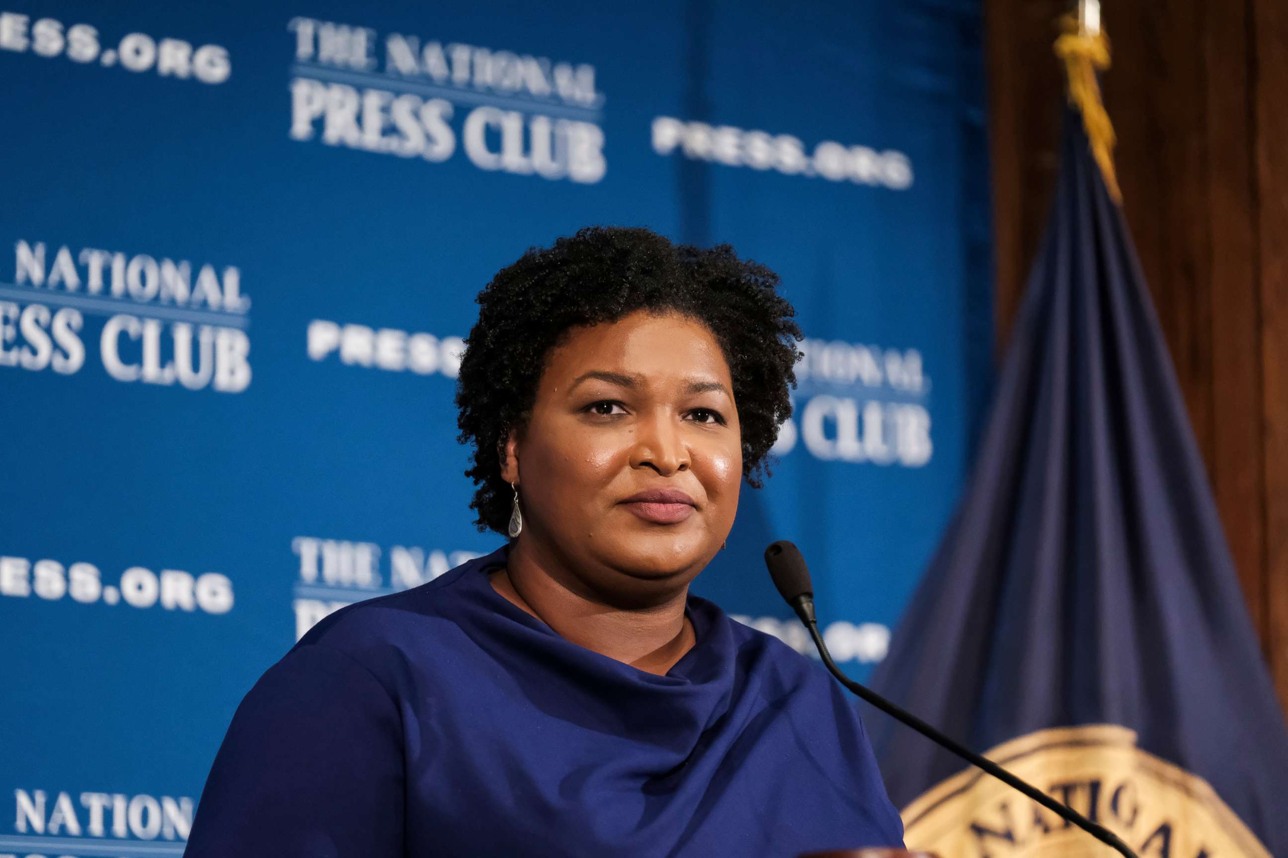 PHOTO: Former Georgia House Democratic Leader Stacey Abrams, speaks at the National Press Club in Washington, D.C., Nov. 15, 2019.