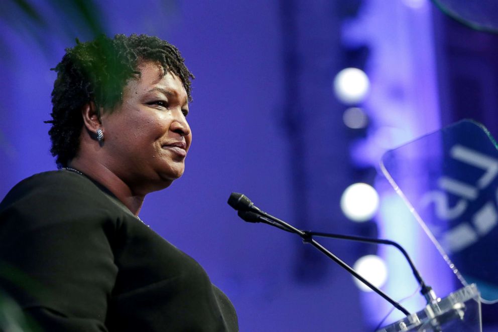 PHOTO: Stacey Abrams, Candidate for Governor in the state of Georgia, delivers a speech during a fundraiser in Manhattan, Sept. 24, 2018.