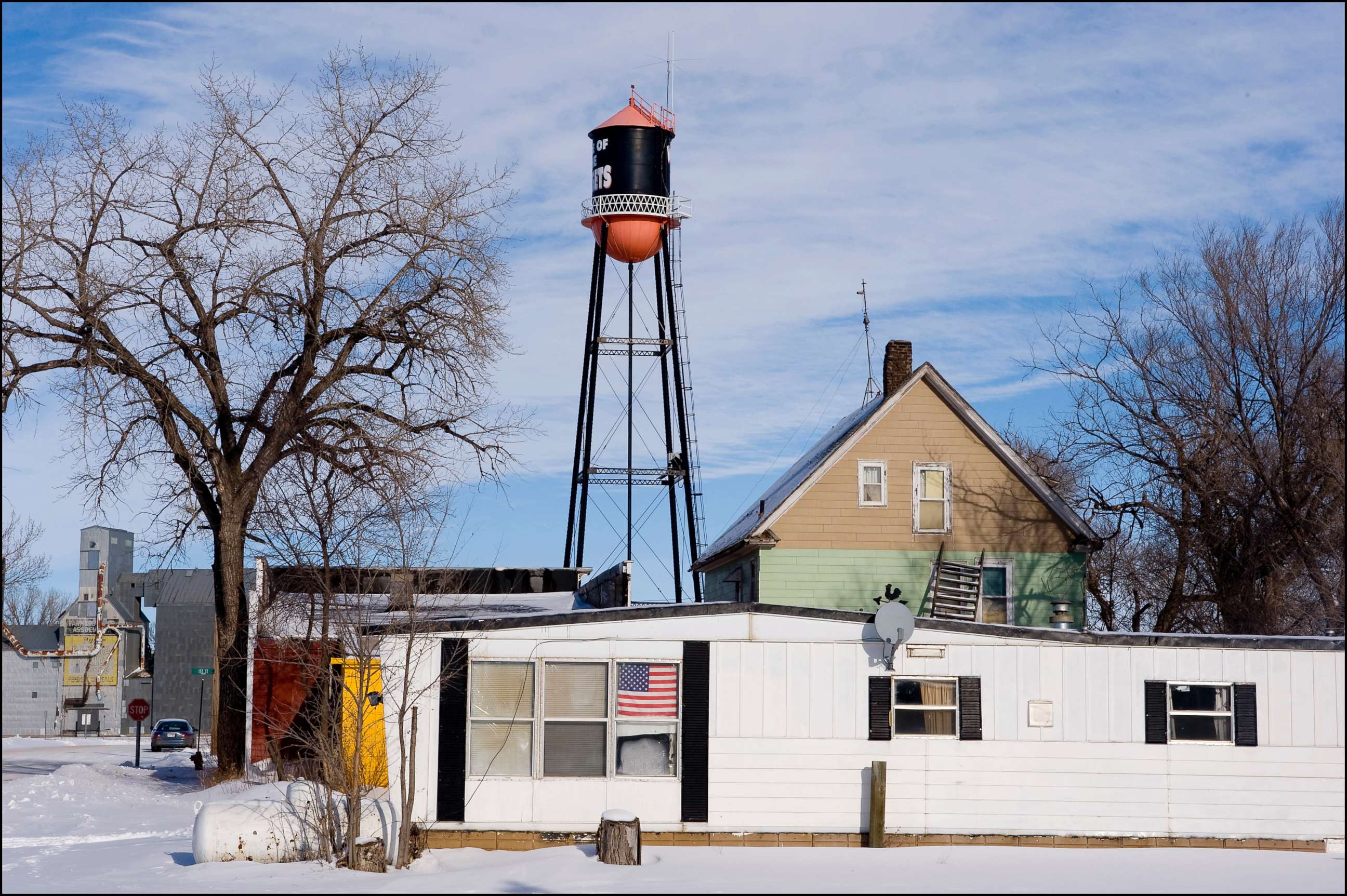 PHOTO: A view of the farming town of McLaughlin, South Dakota.