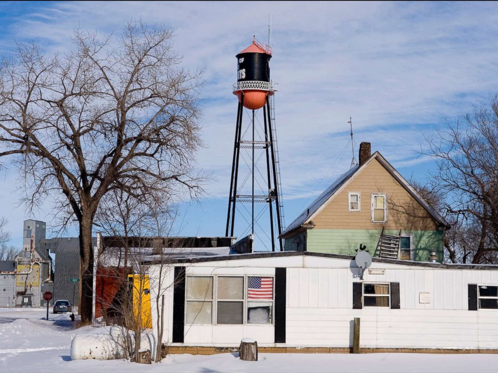 PHOTO: A view of the farming town of McLaughlin, South Dakota.