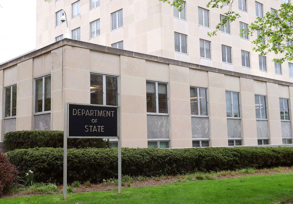 PHOTO: The Department of State building is shown on April 19, 2019, in Washington.