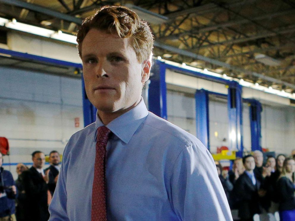 PHOTO: Rep. Joe Kennedy III leaves the stage after delivering the Democratic rebuttal to President Donald Trumps State of the Union address in Fall River, Mass., Jan. 30, 2018.