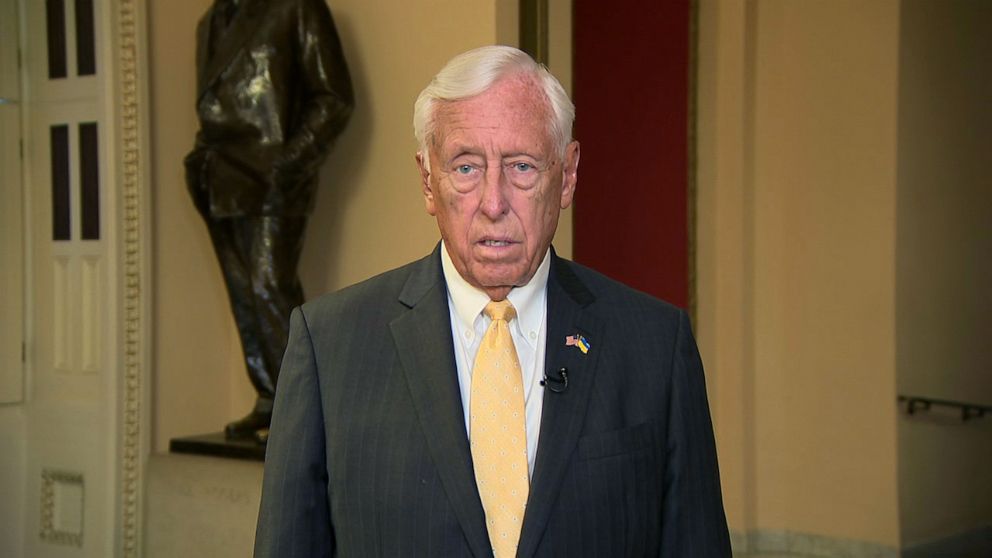 PHOTO: House Majority leader Steny Hoyer speaks to GMA 3 about the upcoming election, in Washington, D.C., on Sept. 21, 2022.