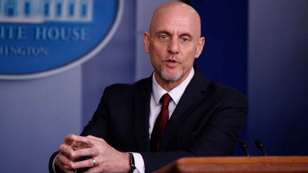 PHOTO: Food and Drug Administration Commissioner Dr. Stephen Hahn speaks during a coronavirus task force briefing at the White House, April 4, 2020, in Washington.