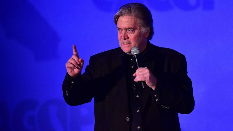 Steve Bannon addresses the California GOP 2017 Convention in Anaheim, Calif., Oct. 20, 2017.
Bannon, the architect of US President Donald Trump's nationalist-populist political stances and his election victory, is keynote speaker at the event. / AFP PHOTO / FREDERIC J. BROWNFREDERIC J. BROWN/AFP/Getty Images