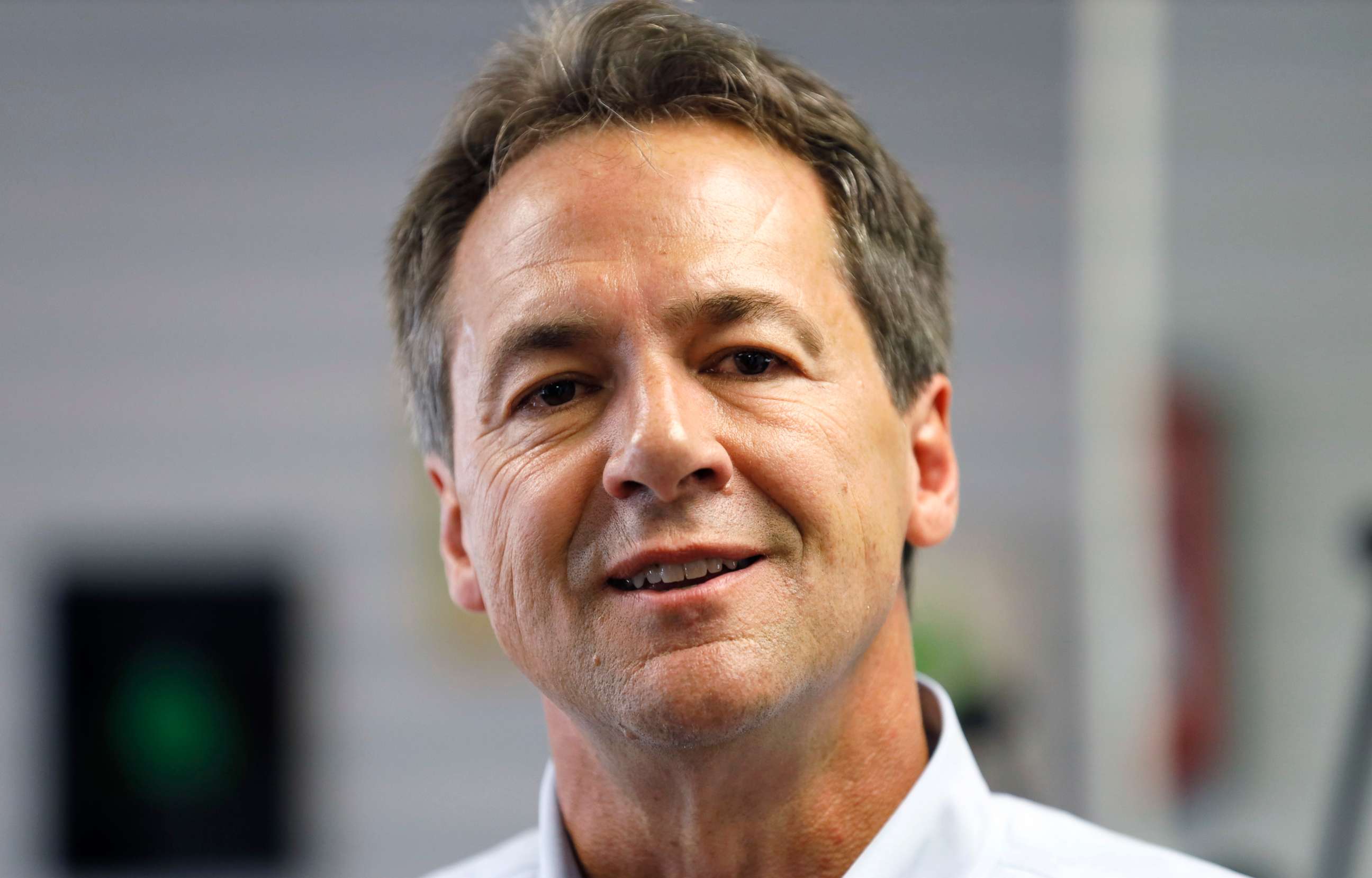 PHOTO: Democratic presidential candidate Montana Gov. Steve Bullock speaks to reporters on July 9, 2019, in Gowrie, Iowa. 