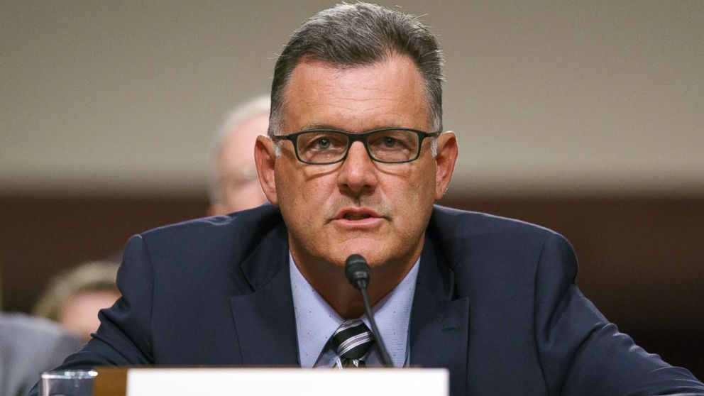 PHOTO: Former USA Gymnastics president Steve Penny on Capitol Hill in Washington, June 5, 2018.