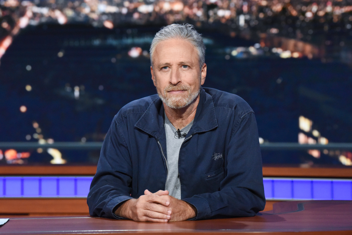 PHOTO: Jon Stewart appears as a guest on "The Late Show with Stephen Colbert," June 17, 2019.