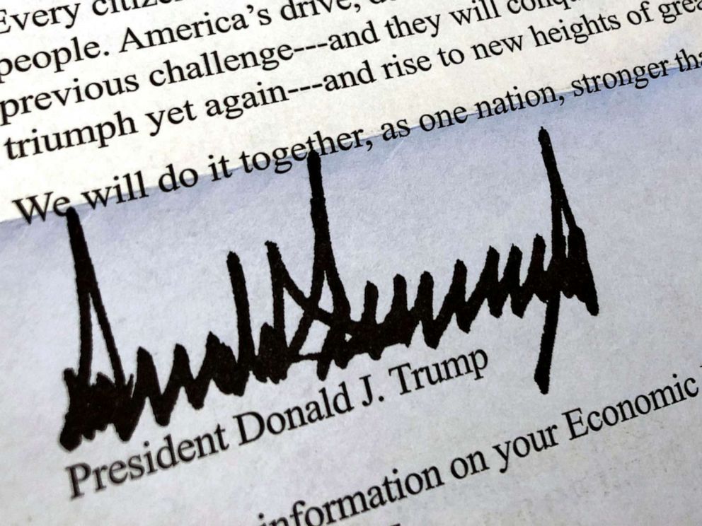 Americans Receiving Letters Signed By Trump Explaining Stimulus Checks Touting Coronavirus Response Abc News