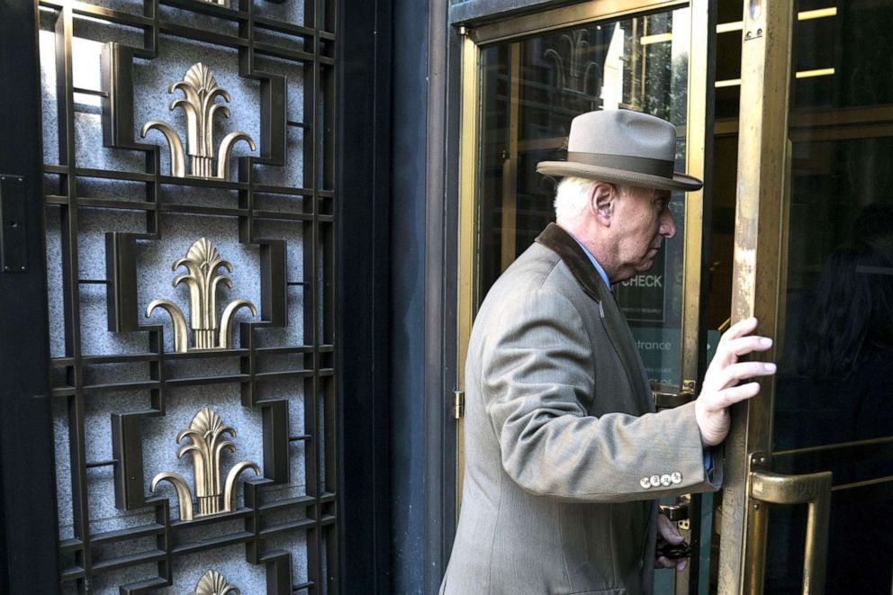 PHOTO: Roger Stone returns to the Prettyman Courthouse for his trial after lunch, Nov. 13, 2019, in Washington, D.C. 