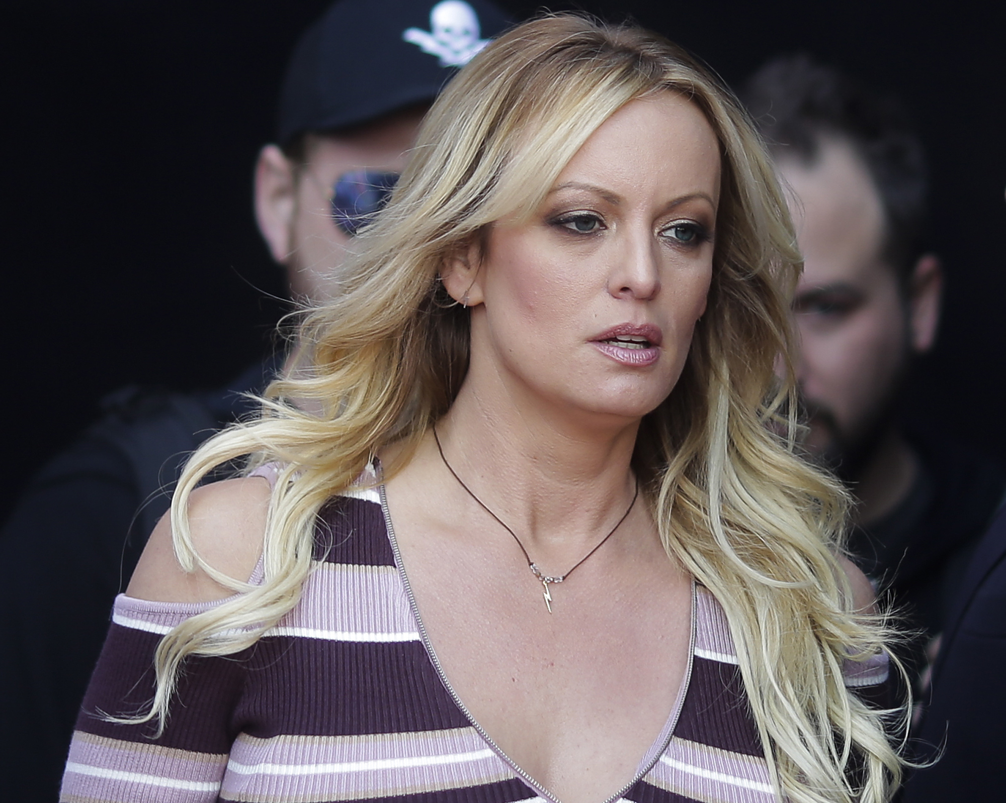 PHOTO: Adult film actress Stormy Daniels arrives for the opening of the adult entertainment fair "Venus" in Berlin, Oct. 11, 2018.
