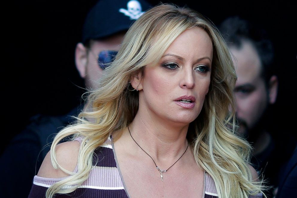 PHOTO: Adult film actress Stormy Daniels arrives at the adult entertainment fair "Venus" in Berlin, on Oct. 11, 2018.