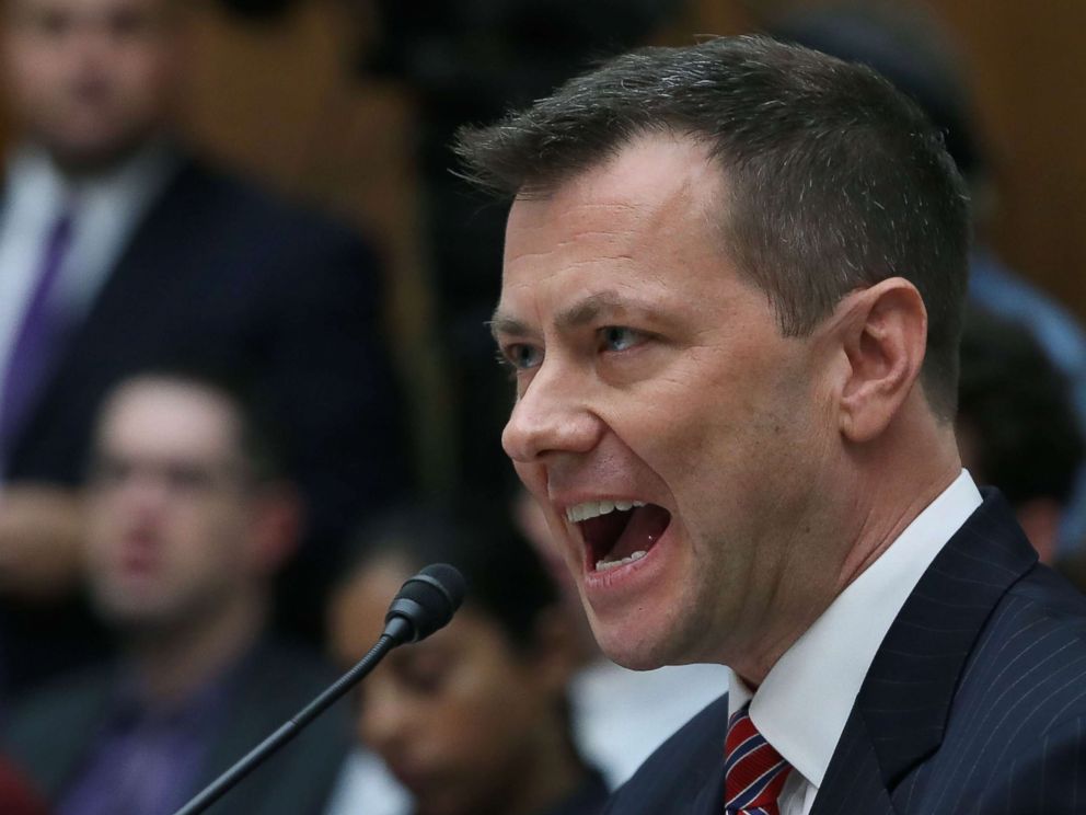 PHOTO: Deputy Assistant FBI Director Peter Strzok speaks during a joint hearing of the House Judiciary and Oversight and Government Reform committees on Capitol Hill, July 12, 2018, in Washington.