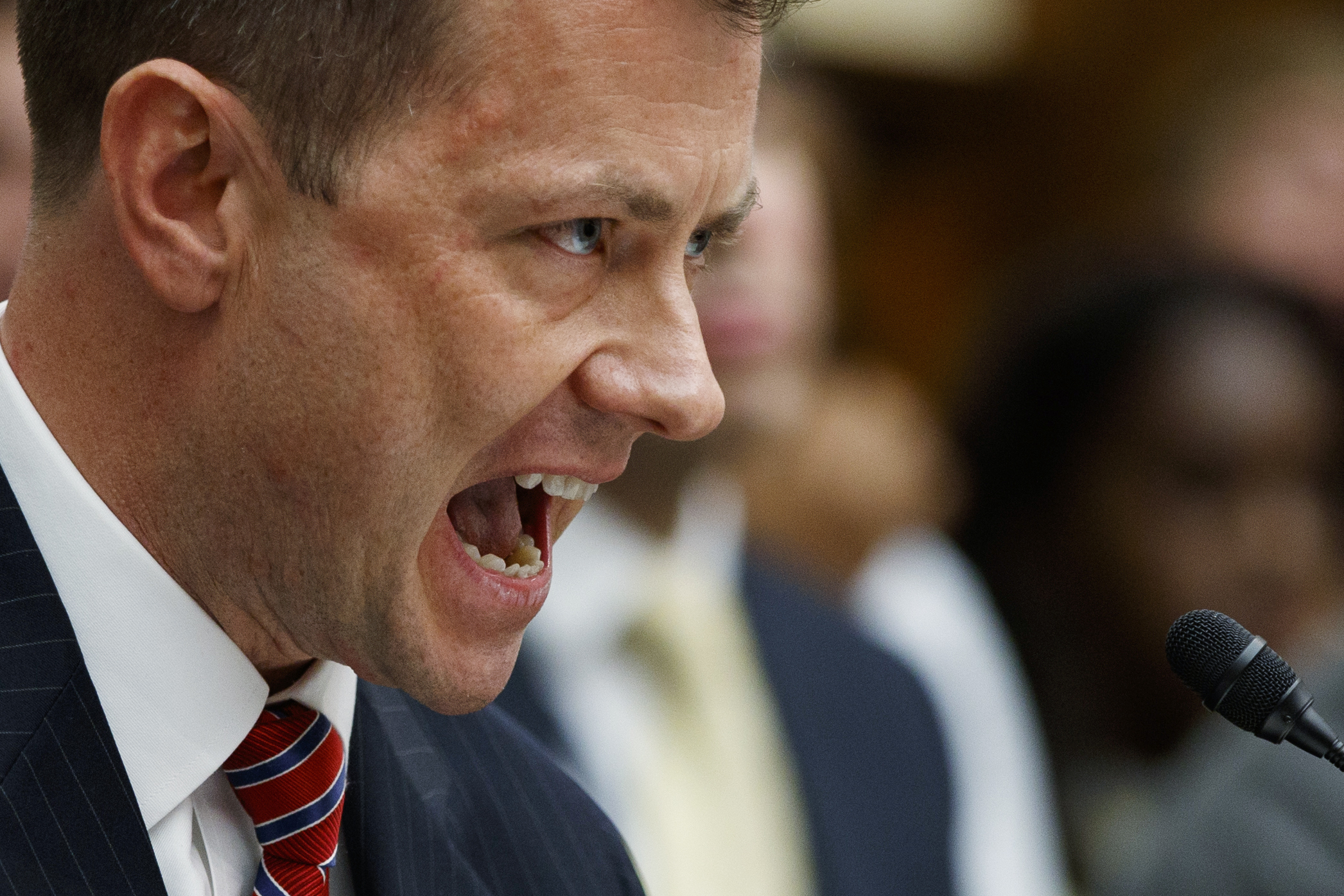 PHOTO: FBI Deputy Assistant Director Peter Strzok testifies before the House Committees on the Judiciary and Oversight and Government Reform on Capitol Hill, July 12, 2018.
