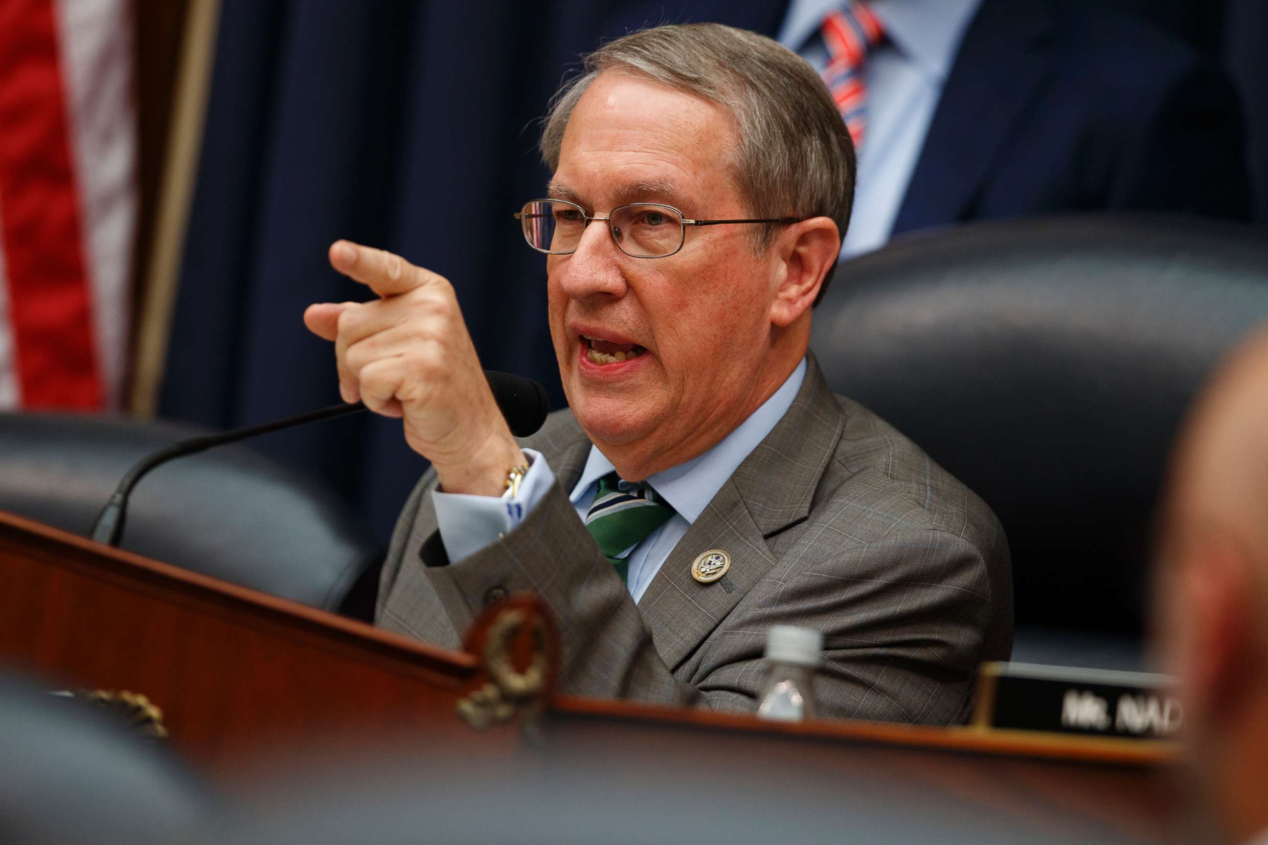 PHOTO: Chairman of the House Judiciary Committee Rep. Bob Goodlatte questions FBI Deputy Assistant Director Peter Strzok during a hearing on on Capitol Hill, July 12, 2018, in Washington.
