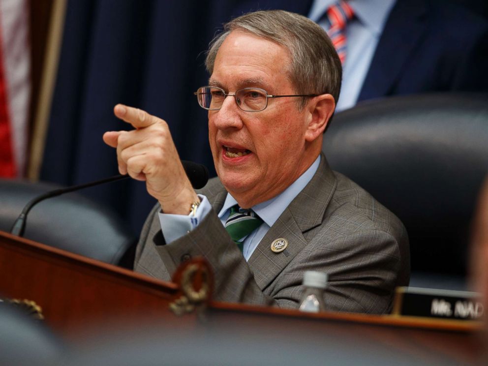 PHOTO: Chairman of the House Judiciary Committee Rep. Bob Goodlatte questions FBI Deputy Assistant Director Peter Strzok during a hearing on on Capitol Hill, July 12, 2018, in Washington.