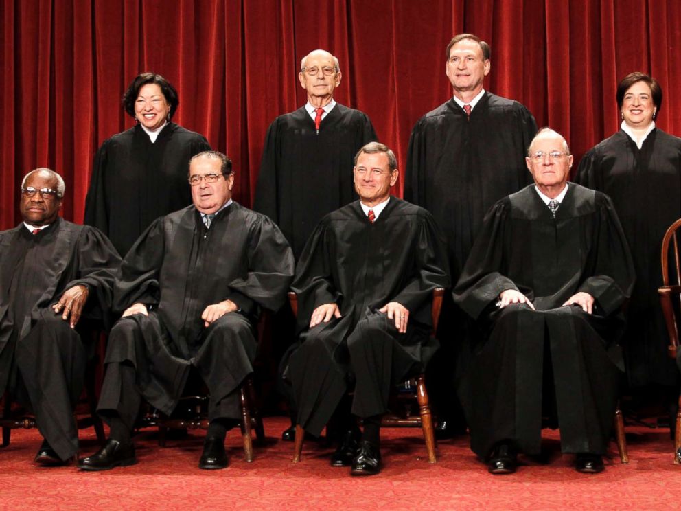 PHOTO: In this Oct. 8, 2010 file photo, members of the Supreme Court gather for a group portrait at the Supreme Court in Washington.