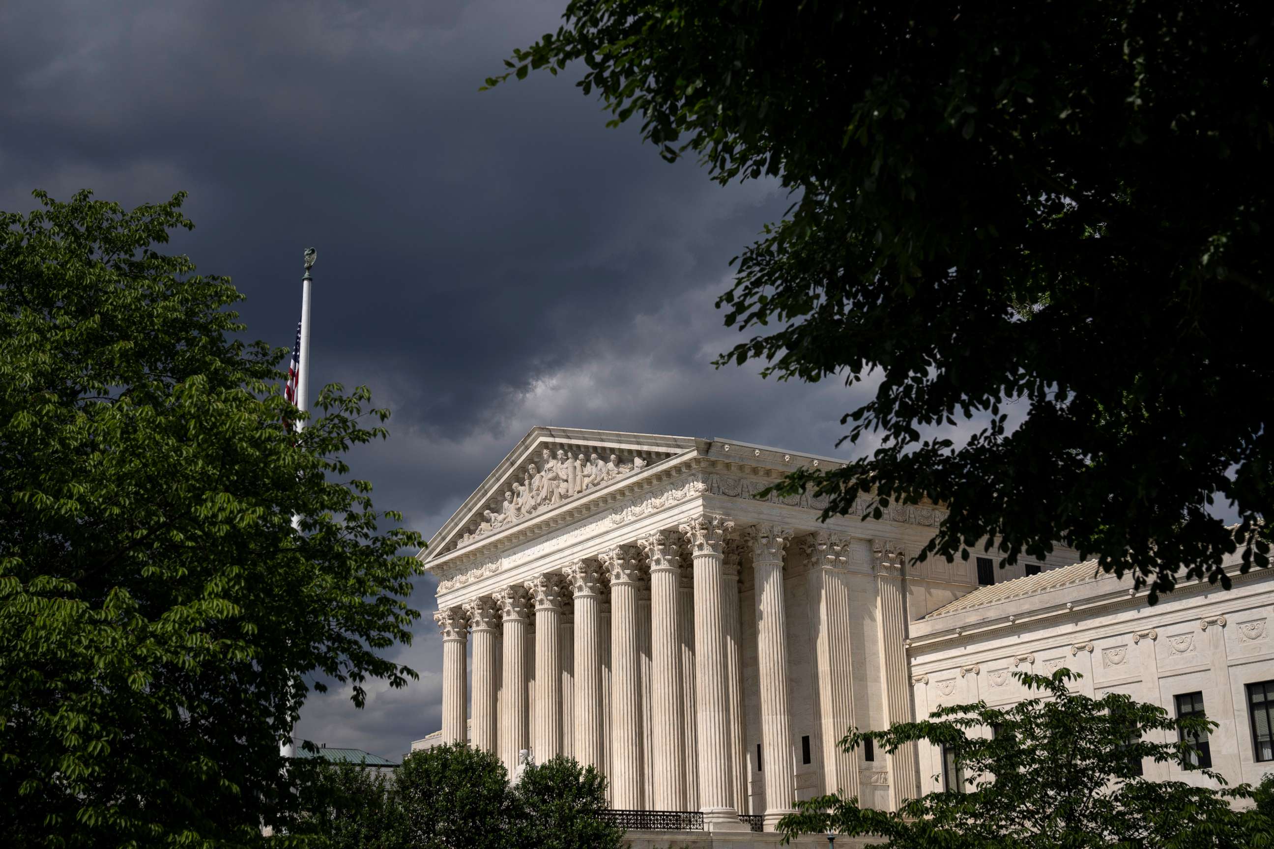 PHOTO: Clouds are seen above The U.S. Supreme Court building, May 17, 2021, in Washington, DC.
