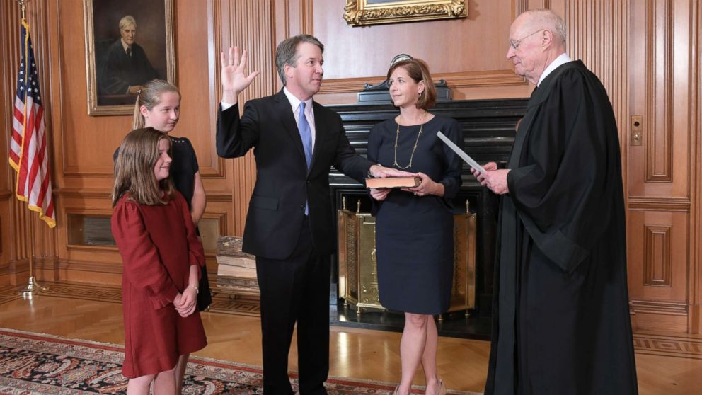 Brett Kavanaugh sworn in as Supreme Court justice amid protests