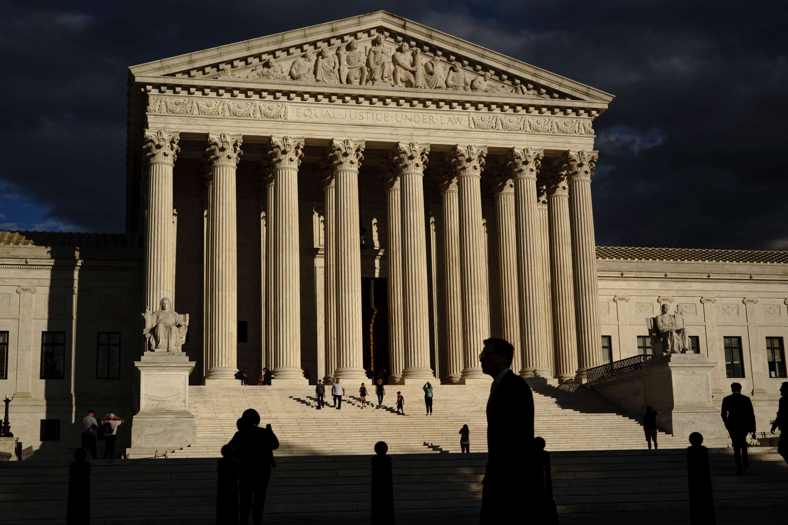 PHOTO: The U.S Supreme Court building is seen at dusk in Washington on Oct. 22, 2021.