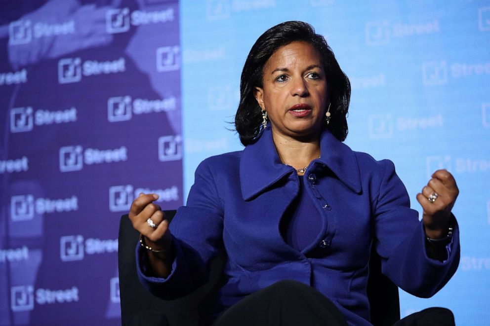PHOTO: Former National Security Advisor Susan Rice speaks at the J Street 2018 National Conference April 16, 2018, in Washington, DC.