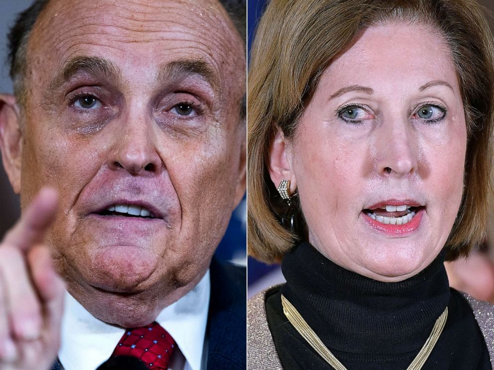 PHOTO: Split photo shows Sidney Powell and Rudolph Giuliani