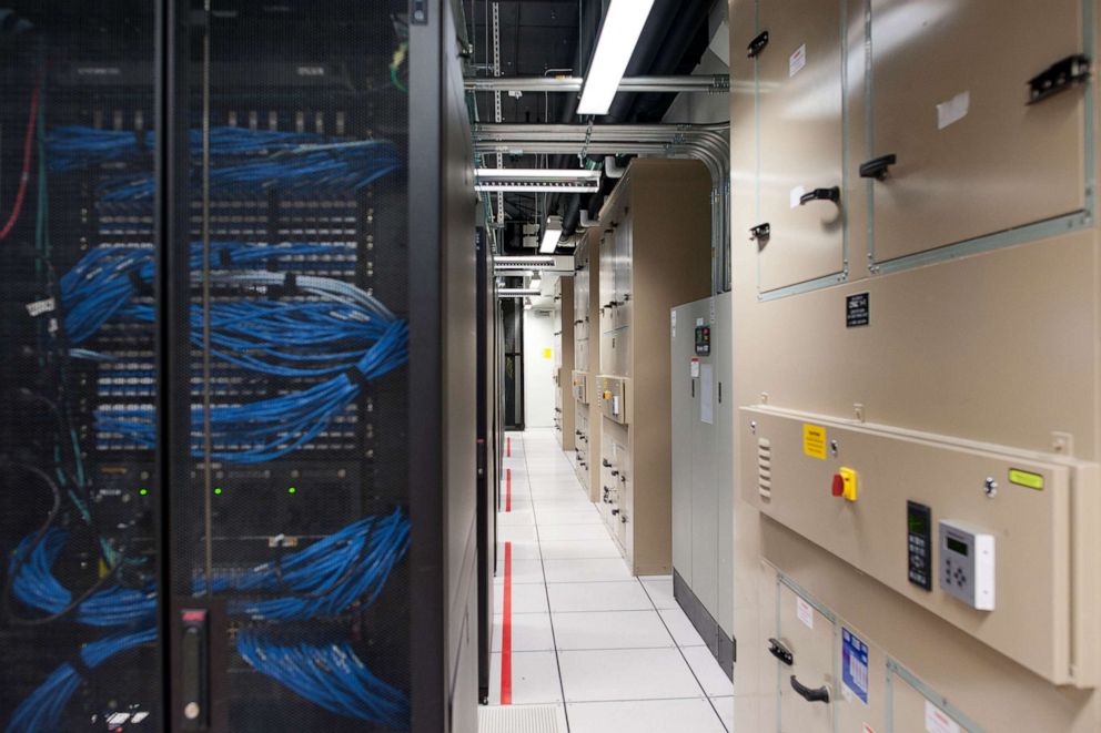 PHOTO: The server room at American cyber security firm Symantec is pictured in Culver City Calif., Nov. 21, 2012. 