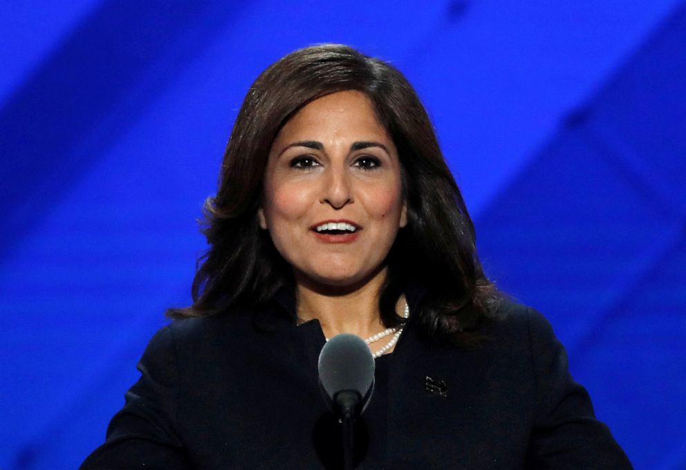 PHOTO: Center for American Progress Action Fund President Neera Tanden speaks at the Democratic National Convention in Philadelphia, July 27, 2016.