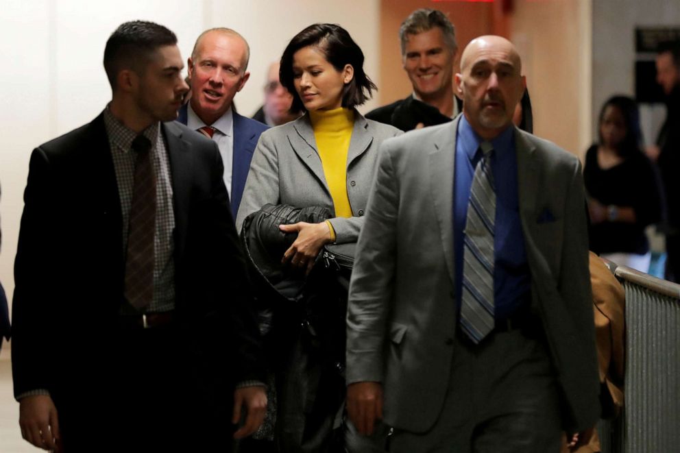 PHOTO: Tarale Wulff, witness in the trial of film producer Harvey Weinstein returns to court following a break in New York State Supreme Court in Manhattan, Jan. 29, 2020.