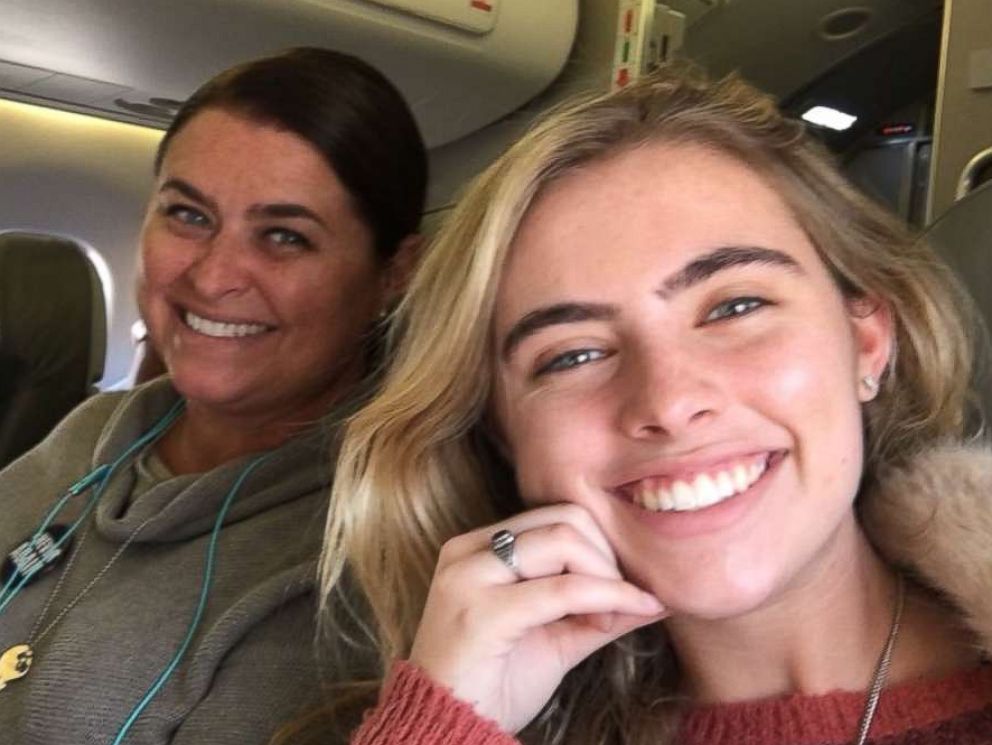 PHOTO: Delaney Tarr, 17, and her mother, Jen Tarr, head to Washington, D.C. for the March For Our Lives rally on Saturday. 