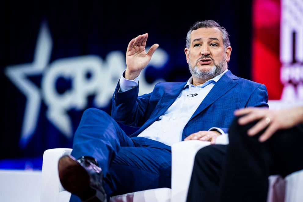 PHOTO: Sen. Ted Cruz speaks on the first day of the Conservative Political Action Conference CPAC held at the Gaylord National Resort & Convention Center, March 2, 2023, in Fort Washington, Md.