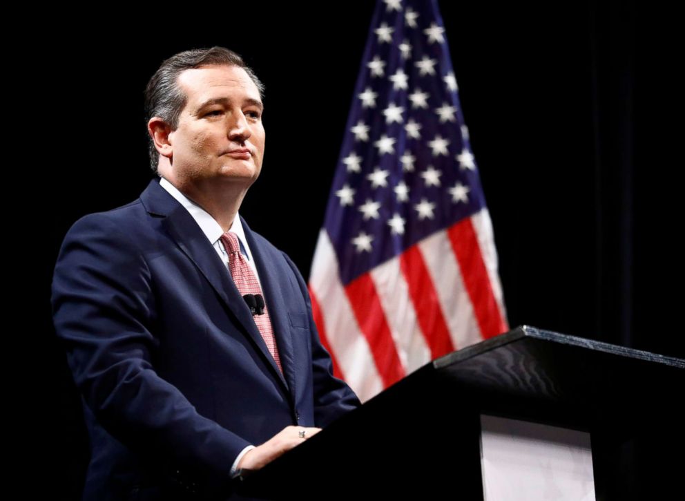 PHOTO: Sen. Ted Cruz takes part in a debate for the Texas U.S. Senate with Democratic Rep. Beto O'Rourke, in Dallas, Sept. 21, 2018.