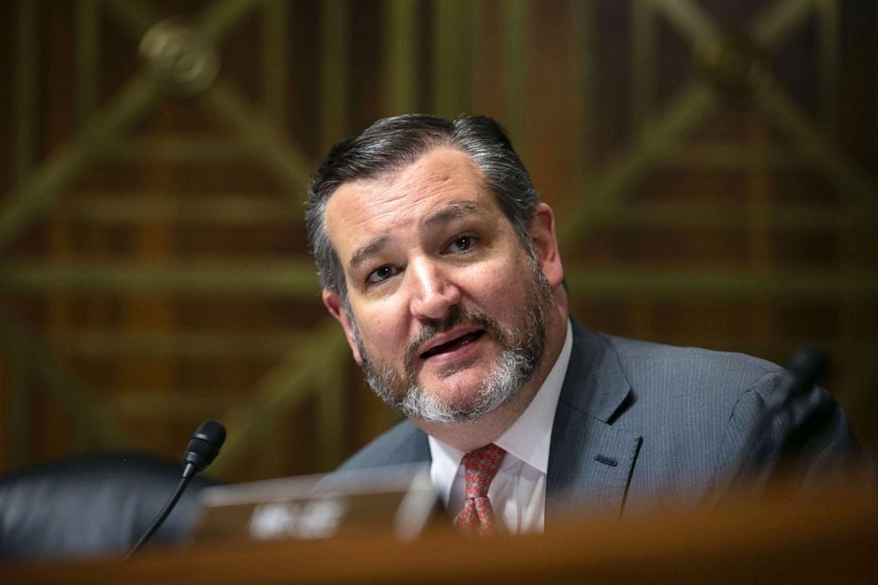 PHOTO: Senator Ted Cruz questions William Barr, U.S. attorney general, not pictured, during a Senate Judiciary Committee hearing in Washington, D.C., May 1, 2019.