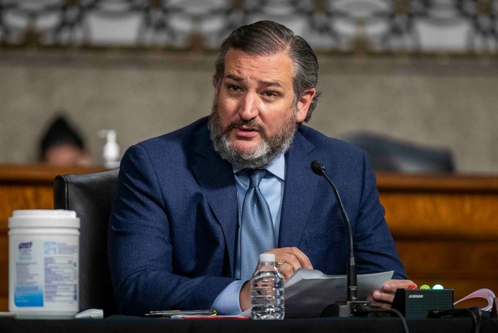 PHOTO: Sen. Ted Cruz attends a Homeland Security and Governmental Affairs/Rules and Administration Committee hearing, March 3, 2021, on Capitol Hill in Washington, D.C.