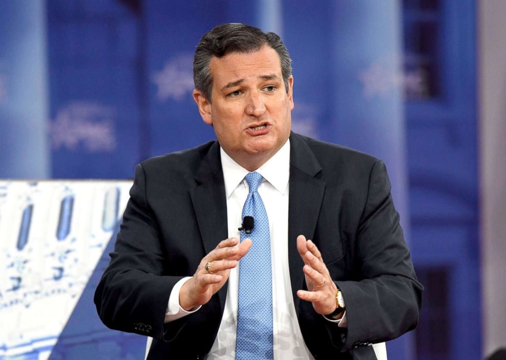 PHOTO: Sen. Ted Cruz is interviewed at the Conservative Political Action Conference (CPAC) at the Gaylord National Resort and Convention Center in National Harbor, Md., Feb. 22, 2018.