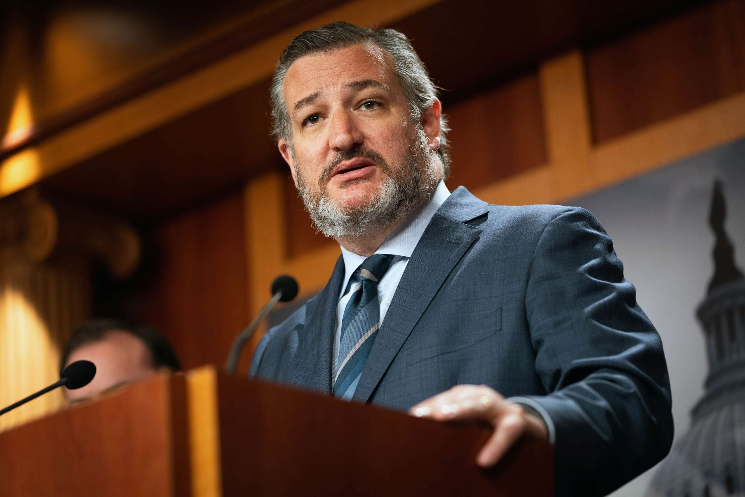 PHOTO: Sen. Ted Cruz speaks at a news conference in Washington on April 7, 2022.
