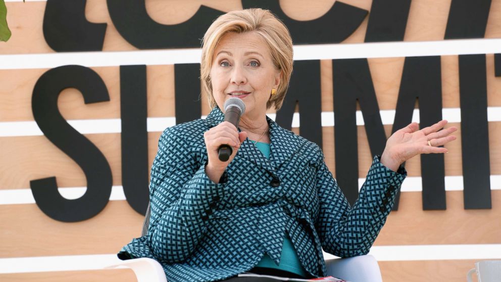 PHOTO: Hillary Clinton speaks onstage during The Teen Vogue Summit, Dec. 2, 2017, in Playa Vista, Calif. 