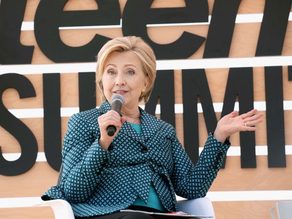 PHOTO: Hillary Clinton speaks onstage during The Teen Vogue Summit, Dec. 2, 2017, in Playa Vista, Calif.