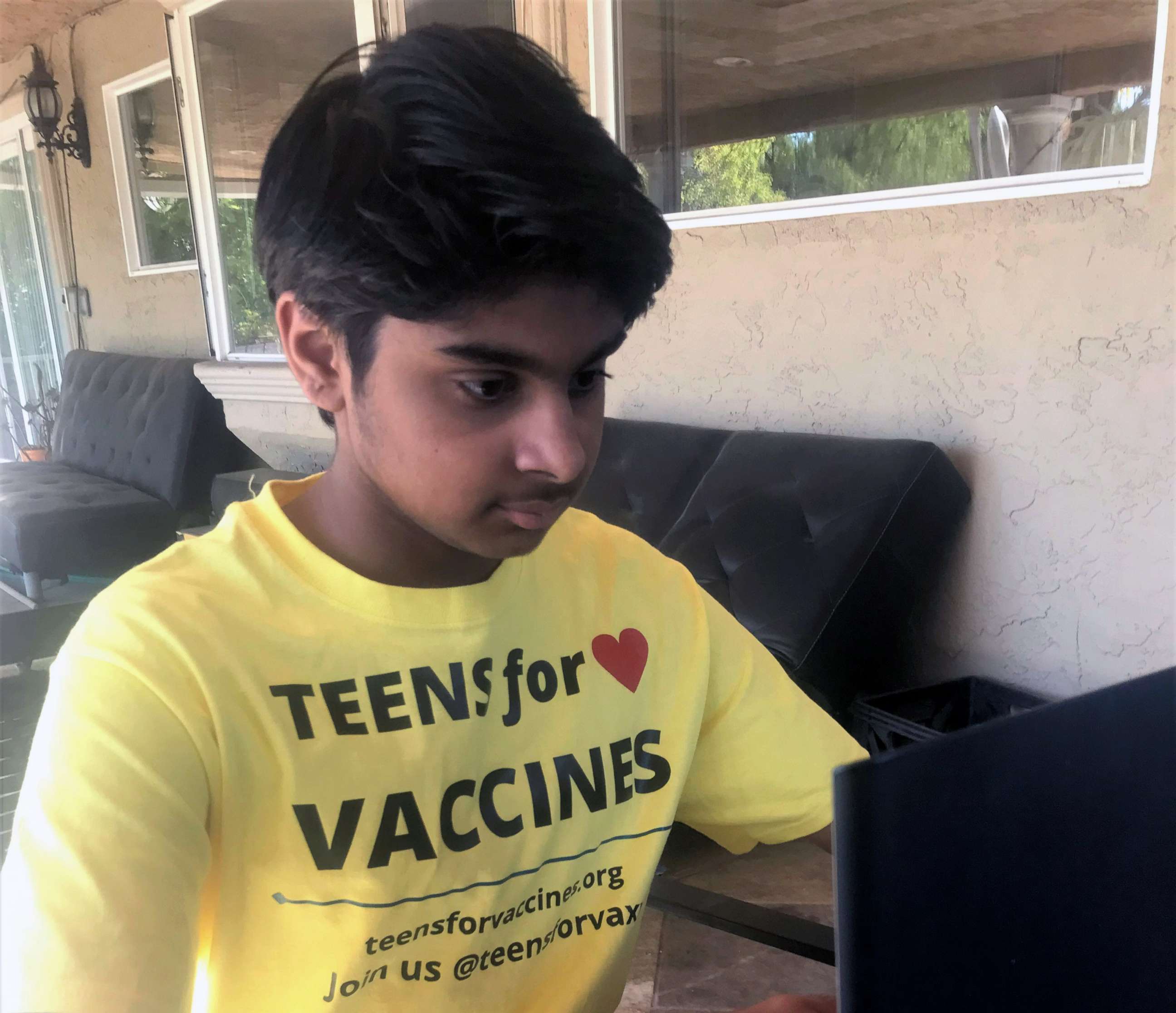 PHOTO: Arin Parsa founded Teens For Vaccines in 2019 is seen here in an undated file photo.