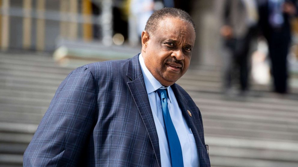 PHOTO: Rep. Al Lawson, D-Fla., walks down the steps of the House after the week's final votes, Feb. 28, 2020. 