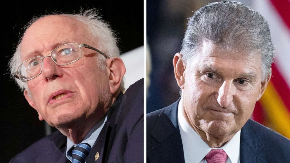 PHOTO: Sen. Bernie Sanders and Sen. Joe Manchin are pictured in a composite image.