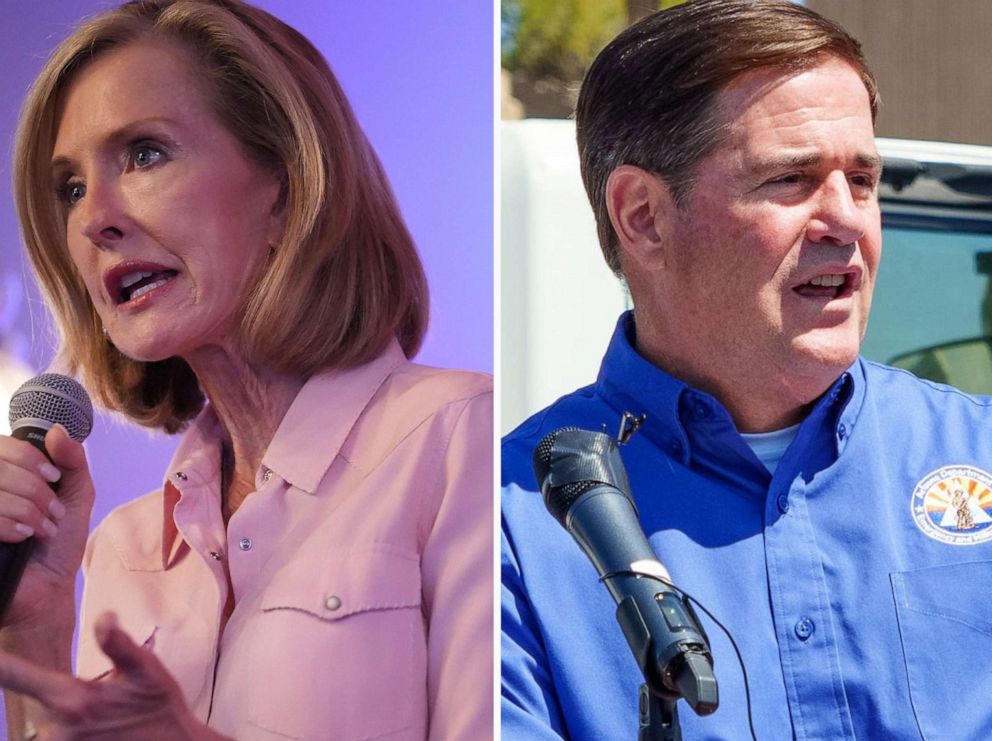 PHOTO: Karrin Taylor Robson and Gov. Doug Ducey are pictured in a composite file image.