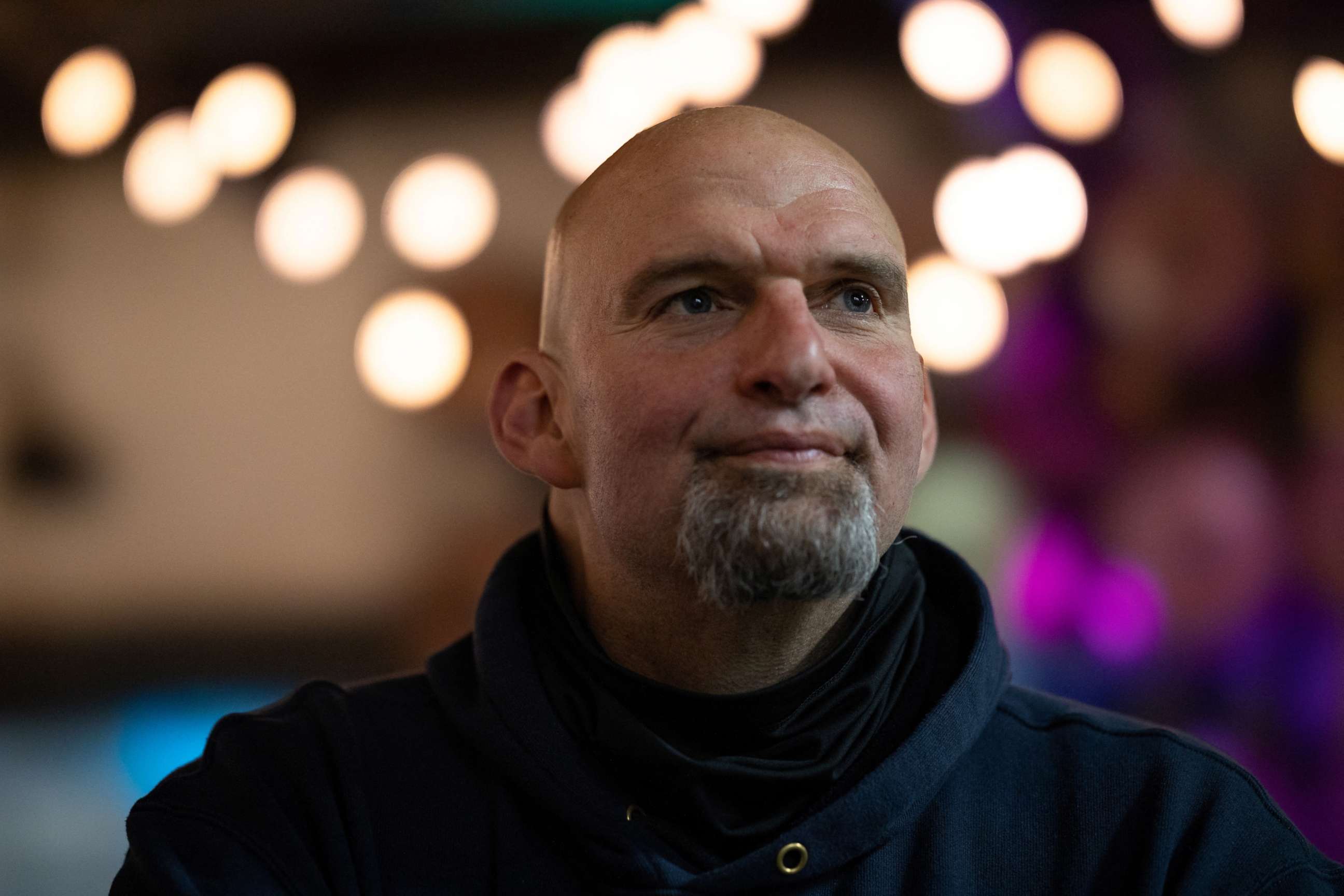 PHOTO: John Fetterman attends at a meet-and-greet at the Weyerbacher Brewing Company in Easton, Pa., May 1, 2022.