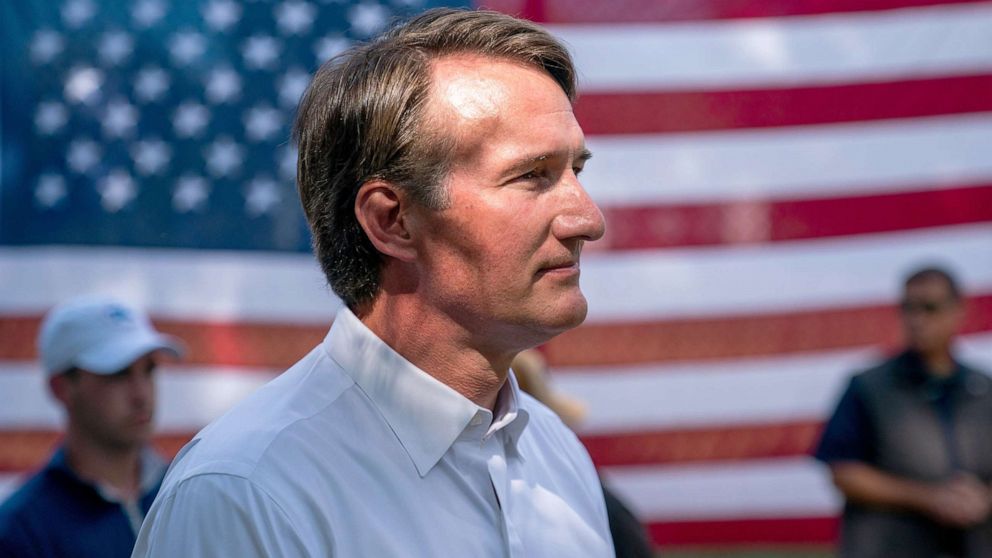 PHOTO: Republican Virginia Governor Glenn Youngkin attends Spirit of Virginia 'Back to School Rally' for midterm election Republican candidates at Mason District Park in Annandale, Va., Aug. 31, 2022.