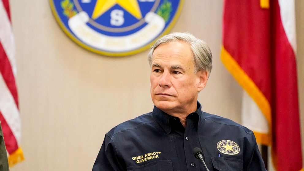 PHOTO: Texas Gov. Greg Abbott attends a security briefing at the Weslaco Department of Public Safety DPS Headquarters in Weslaco, Texas, June 30, 2021.