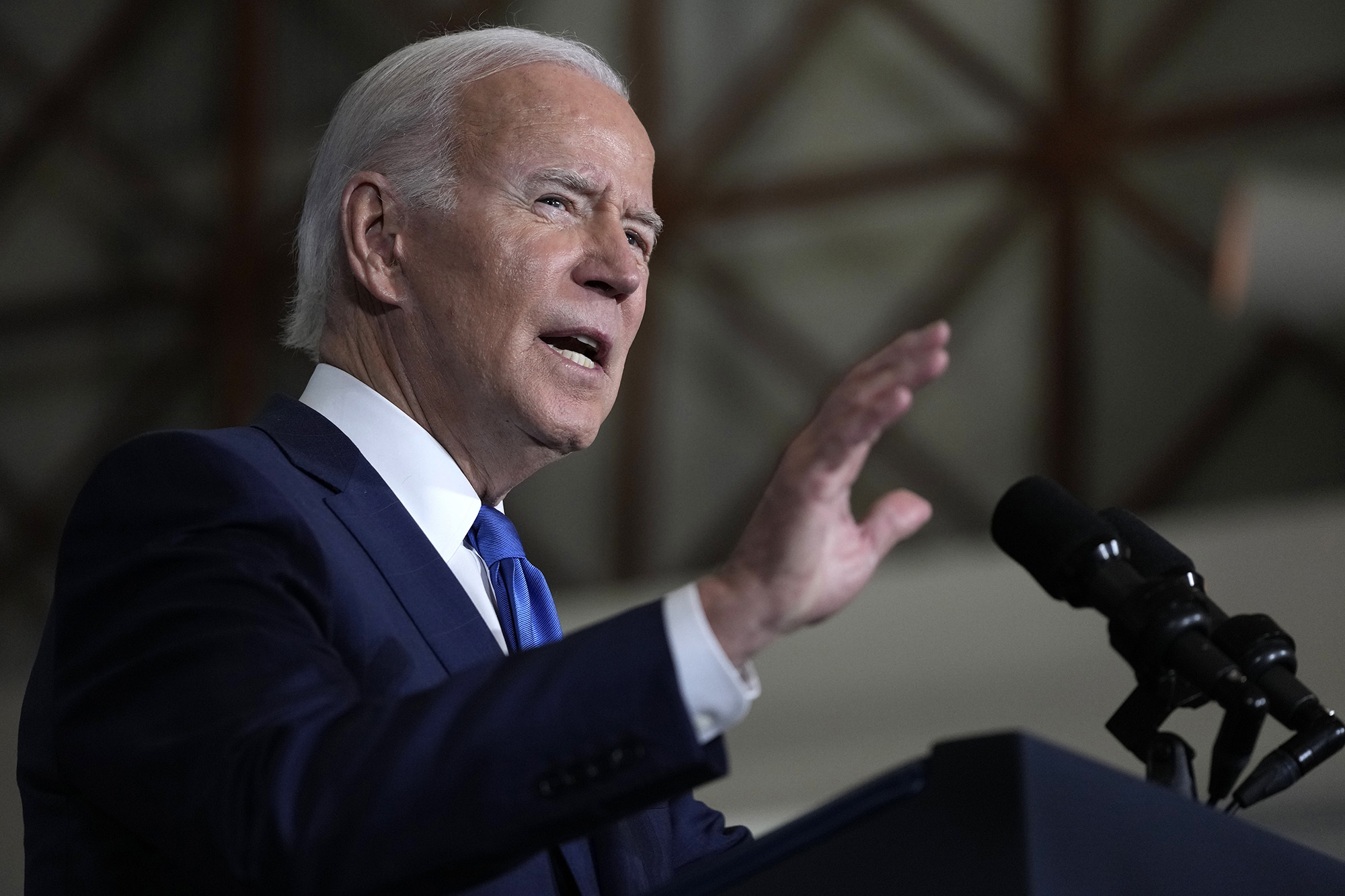 PHOTO: President Joe Biden speaks about threats to democracy ahead of next week's midterm elections at the Columbus Club in Union Station, near the U.S. Capitol. Nov. 2, 2022.