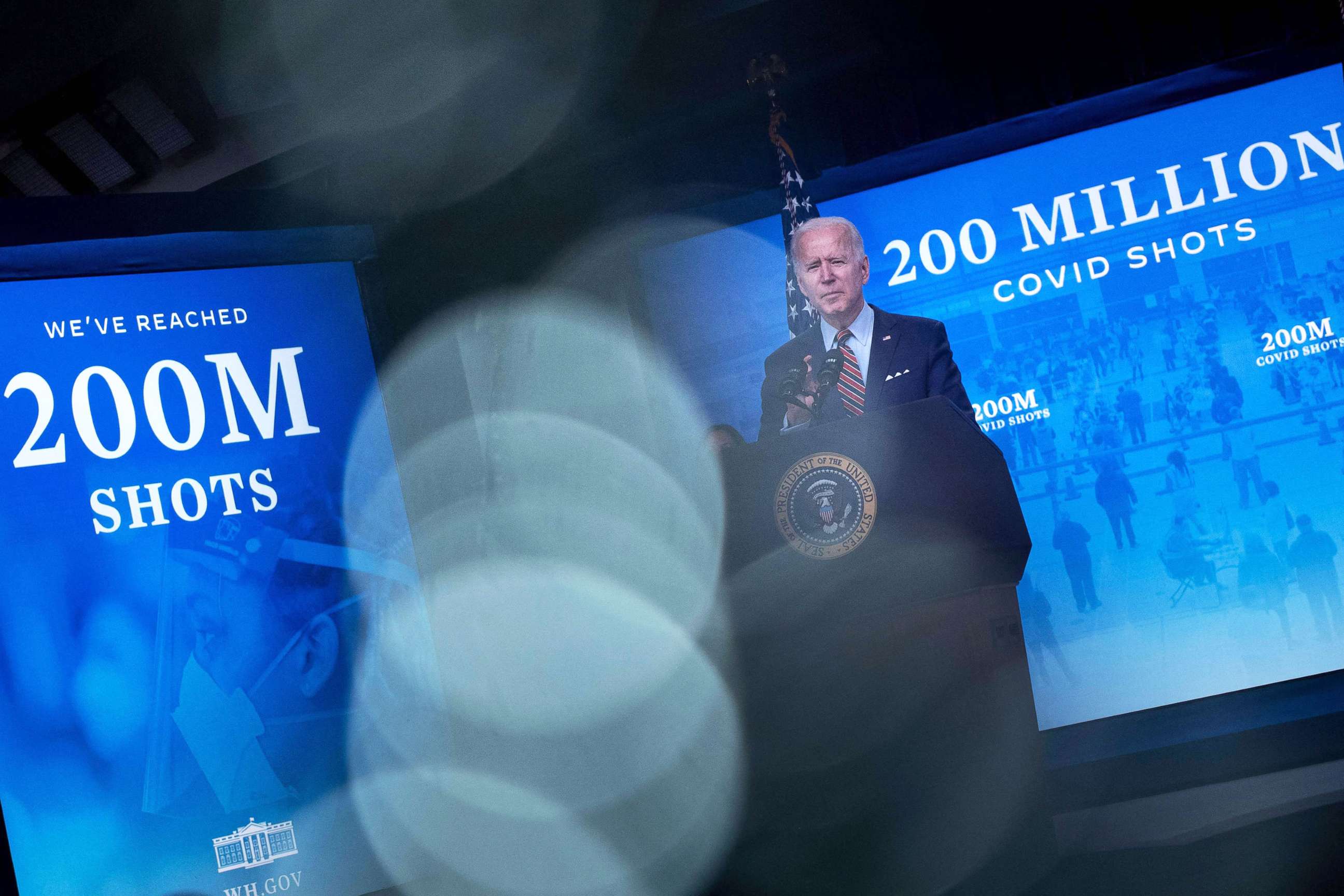 PHOTO: President Joe Biden delivers remarks on the Covid-19 response at the White House, April 21, 2021.
