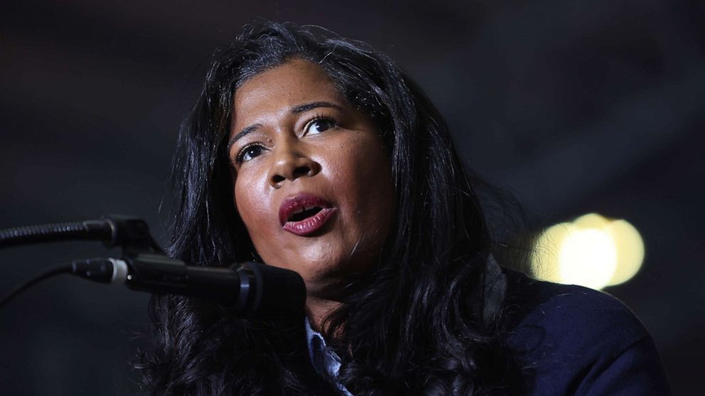 PHOTO: Kristina Karamo, who is running for Michigan Republican party's nomination for secretary of state, speaks at a rally hosted by former President Donald Trump near Washington, Mich., April 02, 2022.