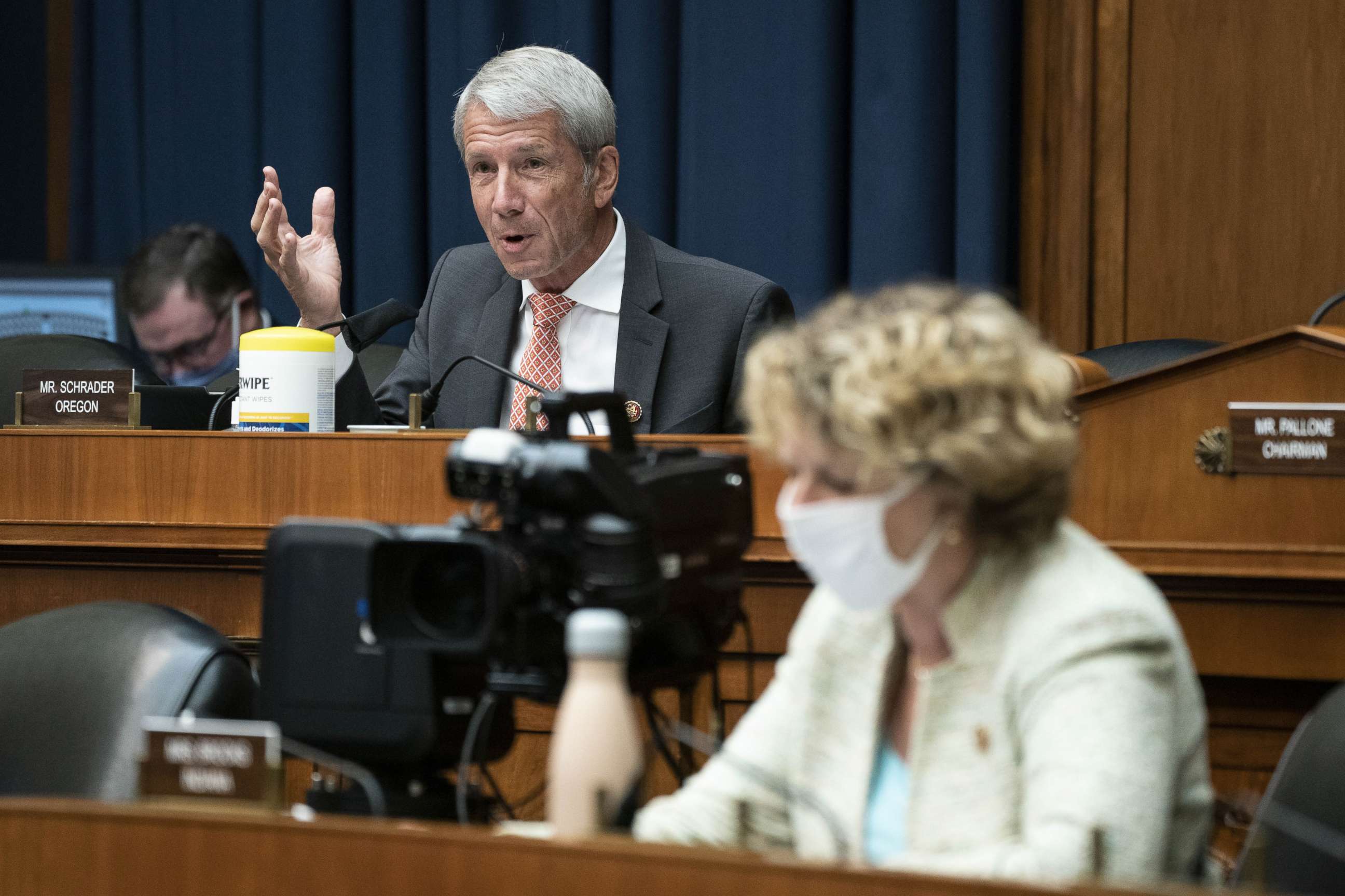 PHOTO: Representative Kurt Schrader questions witnesses at a committee hearing in Washington, June 23, 2020. 