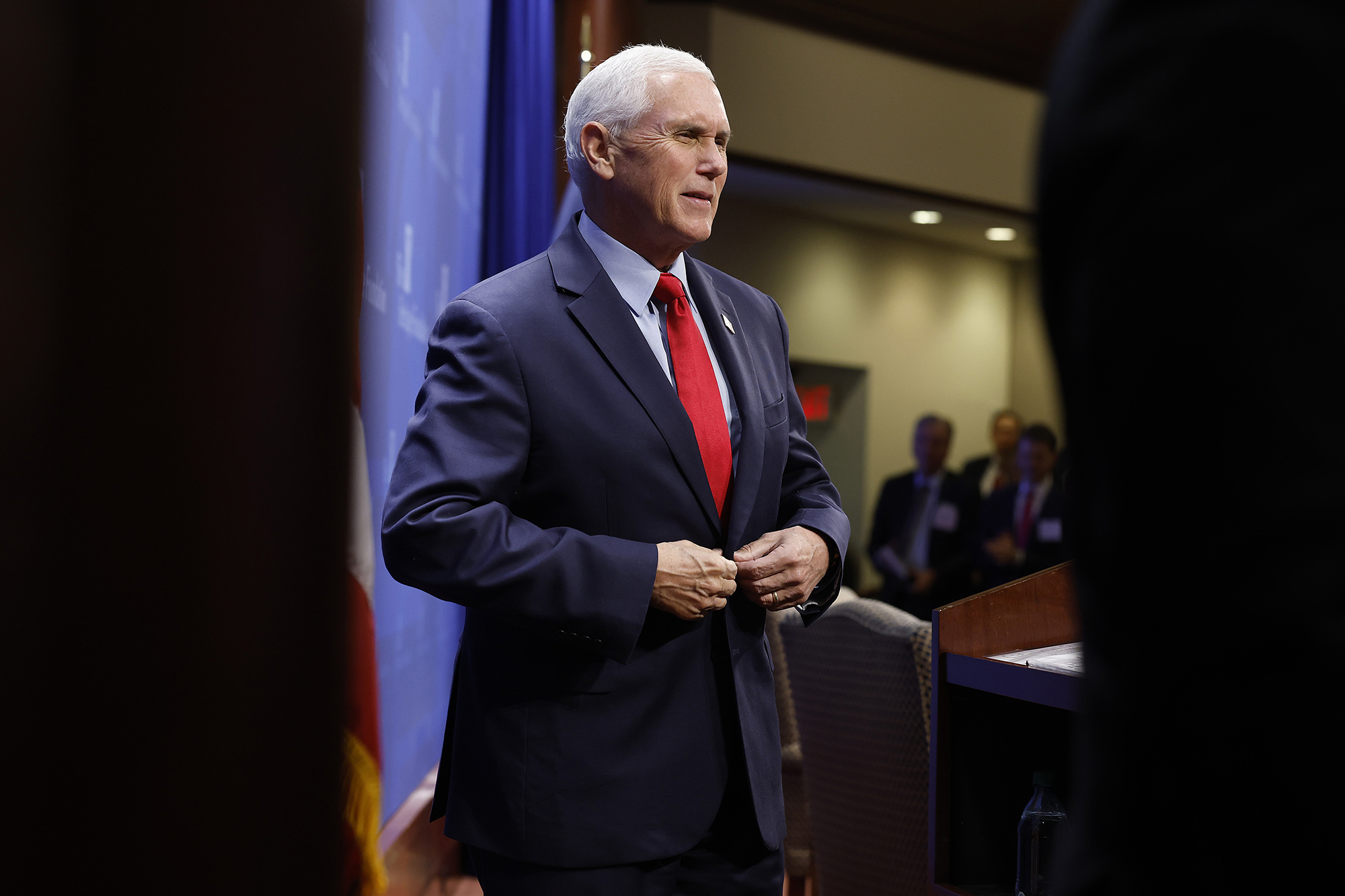 PHOTO: Former Vice President Mike Pence speaks during an event in Washington, Oct. 19, 2022.